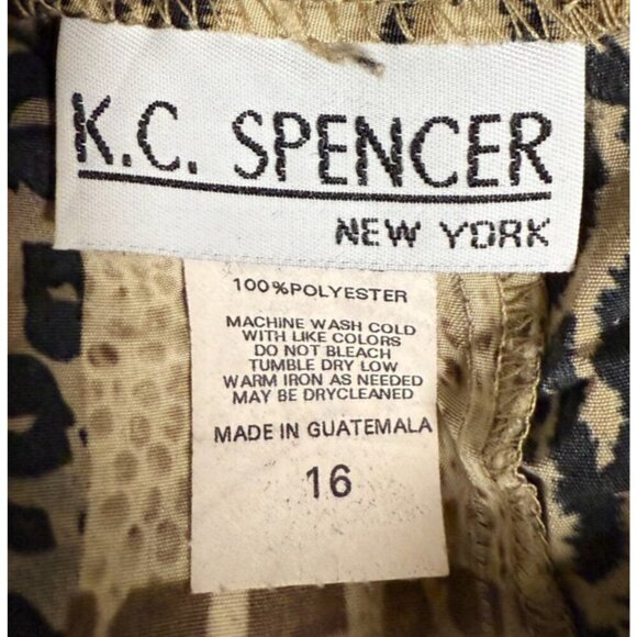 K.C. Spencer New York Long Skirt SZ 16 Patchwork Animal Print Glam Rock - Picture 3 of 3